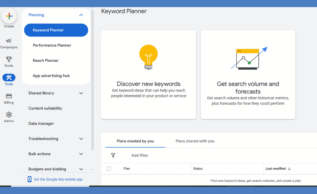 Keyword planner 